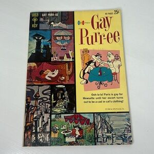 Vintage 1962 😻 Gay Purr-ee Colorful Comic Book Collectible Home Decor Accent